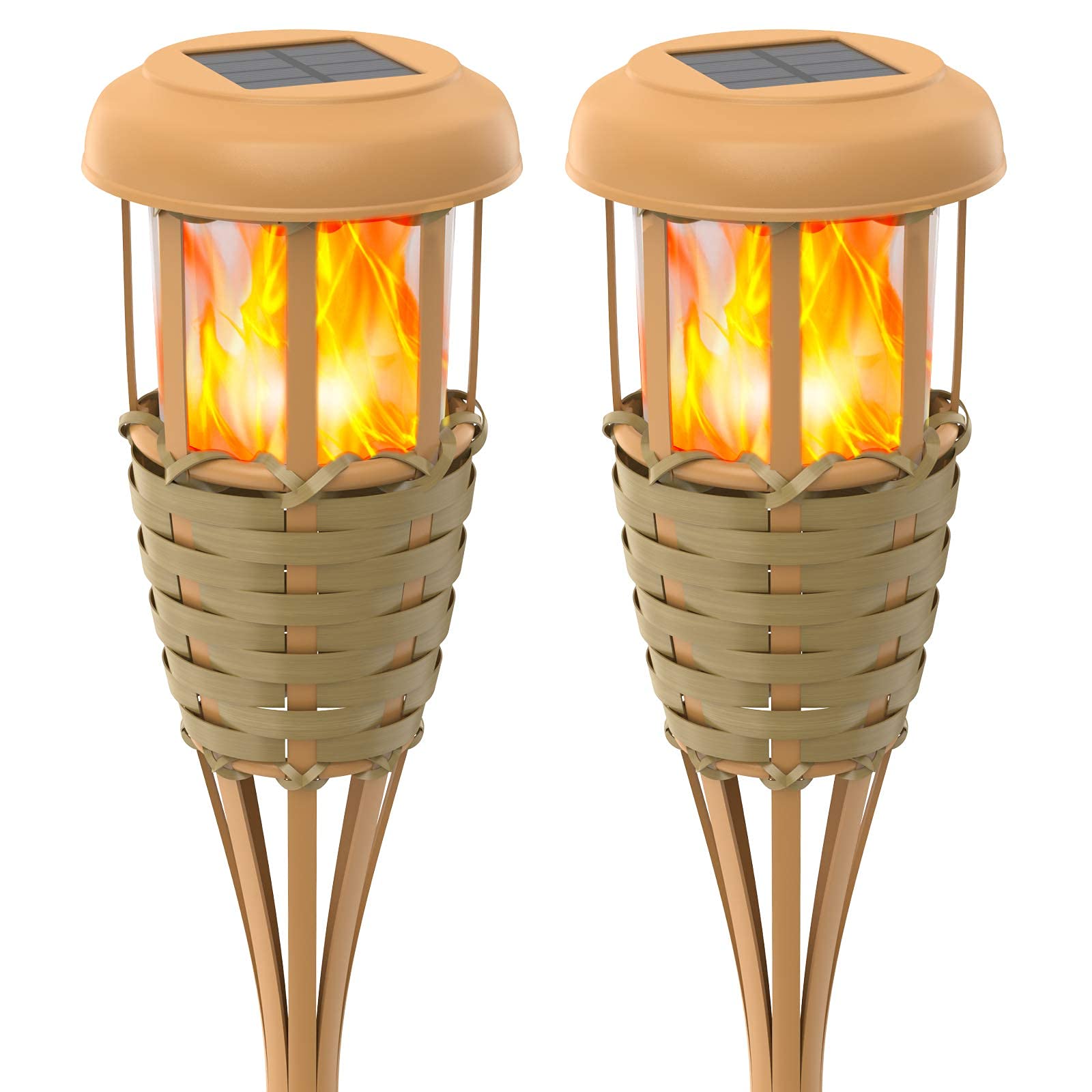Amazon.com : Evelynsun Flickering Flames Solar Powered Lights